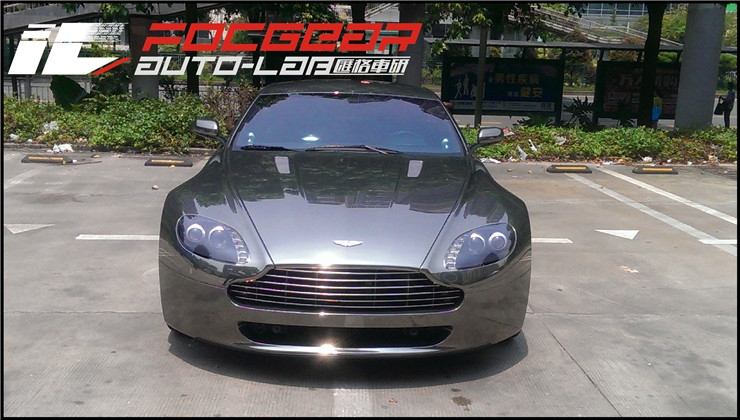 阿斯頓馬丁ASTON MRRTIN Vantage改裝意大利TUBI排氣/STM電鍍鎢鋼車身改色膜--長沙匯格車研