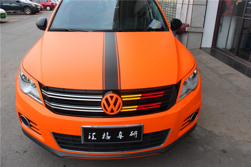 德國(guó)世界杯拉花 長(zhǎng)沙大眾途觀改色貼膜 長(zhǎng)沙進(jìn)口車(chē)身改色貼膜 啞光改色貼膜 途觀