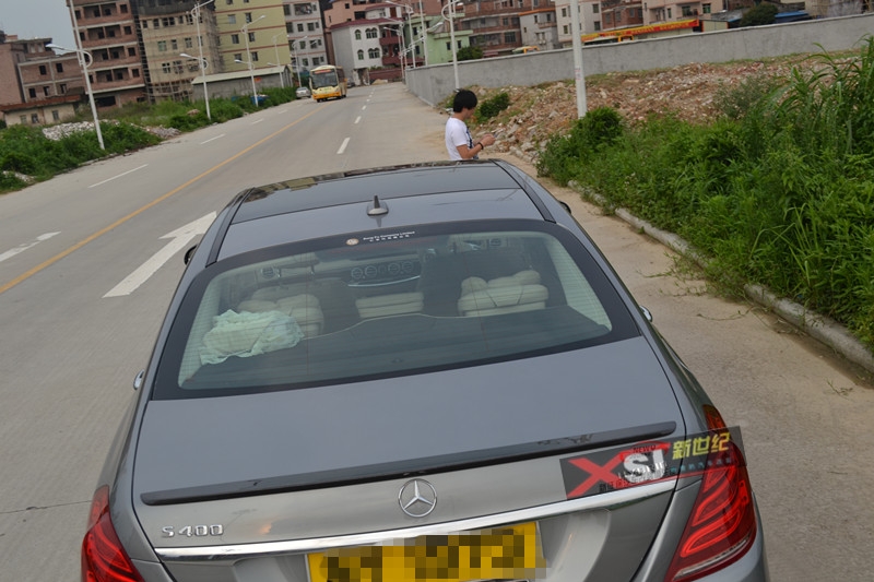 新款奔馳S350 300級(jí)W222改裝碳纖維尾翼 擾流尾翼 大小包圍排氣
