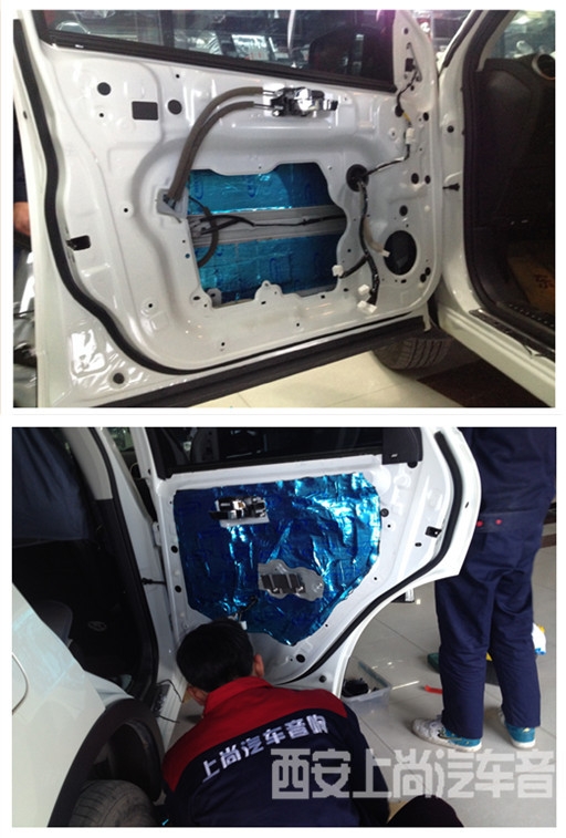 陜西西安上尚汽車音響-尼桑逍客升級(jí)意大利赫茲音響