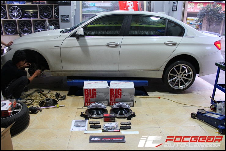 長沙寶馬新3系改裝剎車STOPTECH ST60 6活塞剎車長沙F30改裝輪轂19寸ACE 328改裝SPEED-BUSTER外掛電腦--長沙匯格車研汽車改裝