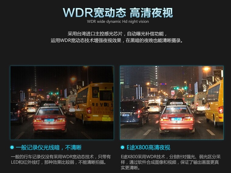 E途X800 行車(chē)記錄儀高清夜視 1080超170度廣角遙控迷你車(chē)載記錄儀