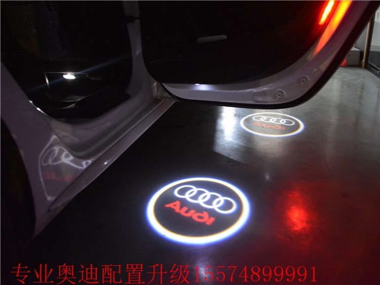 湖南奧迪A4改裝后排出風(fēng)口，迎賓燈，遮陽(yáng)簾
