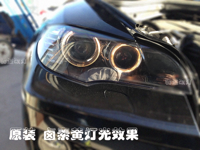 寶馬X6 X6  325 改天使眼 黃光改白光 北京馳遠(yuǎn)改燈訂制