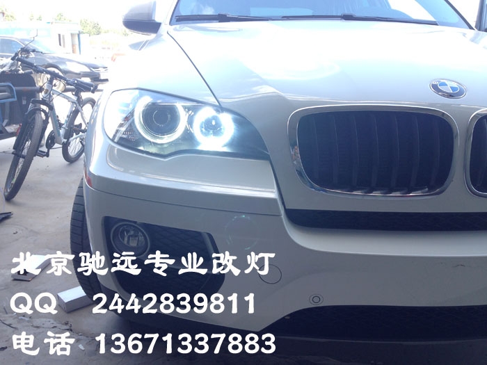 寶馬X6 X6  325 改天使眼 黃光改白光 北京馳遠(yuǎn)改燈訂制