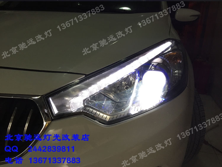起亞K3改燈 燈光升級改裝透鏡  惡魔眼 汽車燈光升級改裝