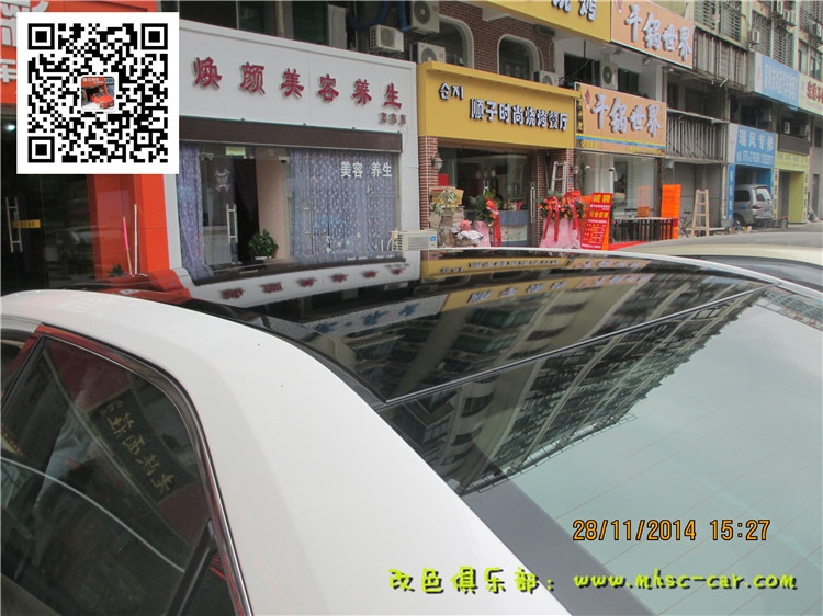 豐田凱美瑞貼黑頂 車頂亮光黑色貼膜 全景天窗貼膜 深圳車衣裳實體店出品