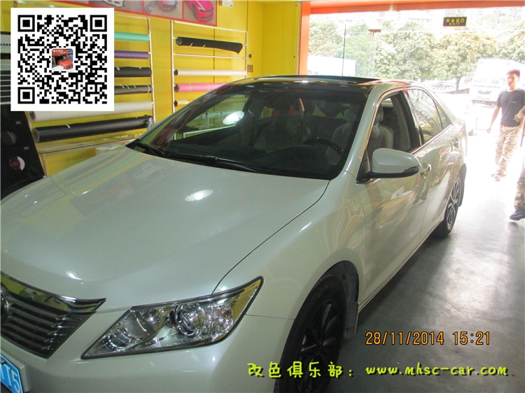豐田凱美瑞貼黑頂 車頂亮光黑色貼膜 全景天窗貼膜 深圳車衣裳實體店出品