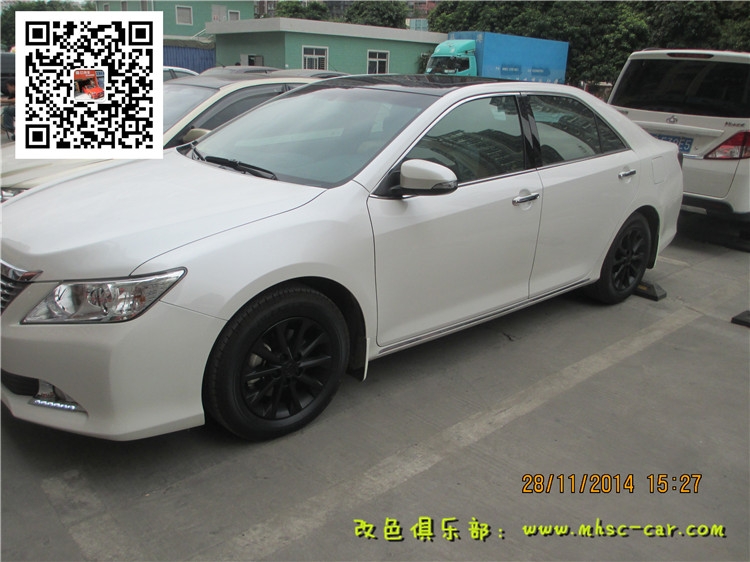 豐田凱美瑞貼黑頂 車頂亮光黑色貼膜 全景天窗貼膜 深圳車衣裳實體店出品