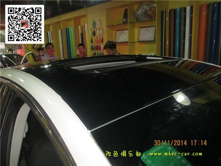 福特新蒙迪歐改色貼膜 車身改色貼膜 貼黑頂 全景天窗貼膜