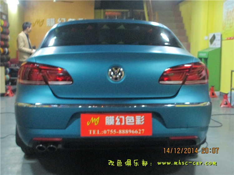 大眾CC全車改色貼膜 車身改顏色 改色膜是首選 深圳車衣裳出品