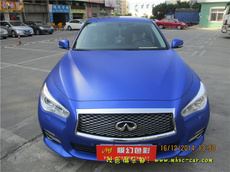 英菲尼迪Q50改顏色 車身改色貼膜 深圳車衣裳膜幻色彩出品