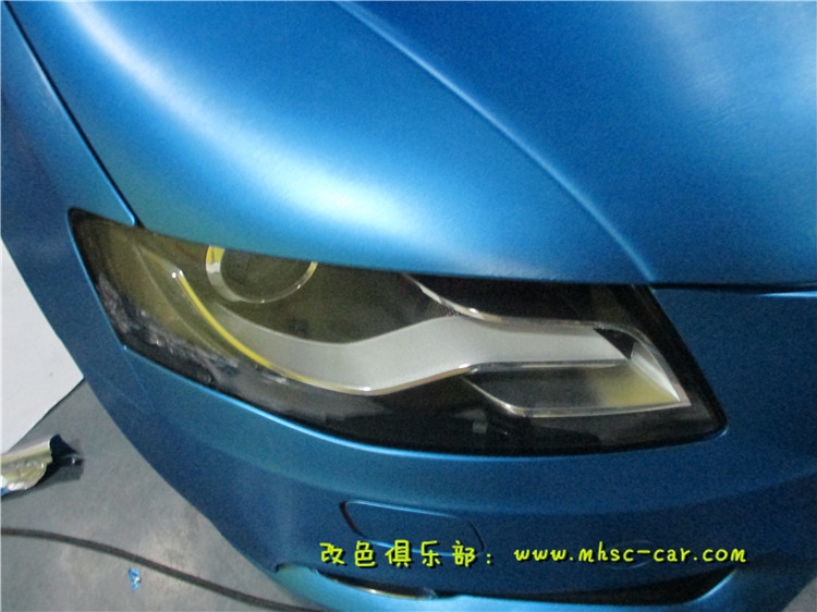 奧迪A4L全車(chē)改顏色 車(chē)身改色貼膜 深圳車(chē)衣裳膜幻色彩出品