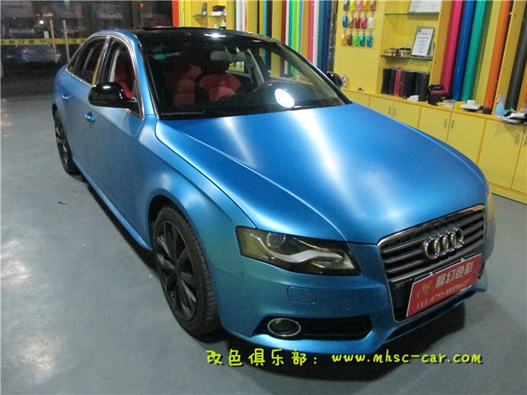 奧迪A4L全車(chē)改顏色 車(chē)身改色貼膜 深圳車(chē)衣裳膜幻色彩出品