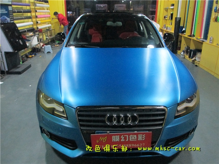 奧迪A4L全車(chē)改顏色 車(chē)身改色貼膜 深圳車(chē)衣裳膜幻色彩出品