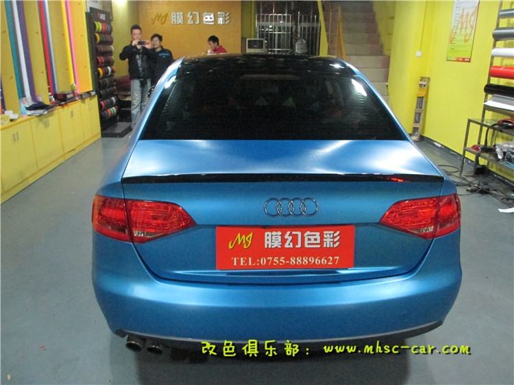 奧迪A4L全車(chē)改顏色 車(chē)身改色貼膜 深圳車(chē)衣裳膜幻色彩出品