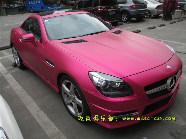 奔馳SLK改顏色 全車改色貼膜 深圳車衣裳膜幻色彩出品