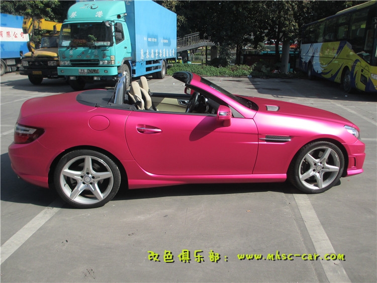 奔馳SLK改顏色 全車改色貼膜 深圳車衣裳膜幻色彩出品