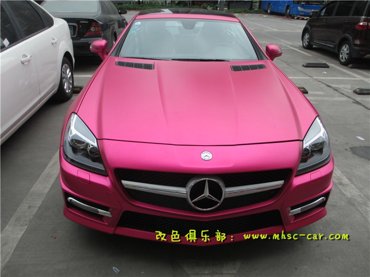 奔馳SLK改顏色 全車改色貼膜 深圳車衣裳膜幻色彩出品