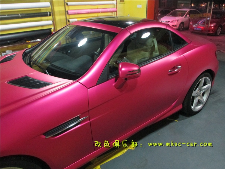 奔馳SLK改顏色 全車改色貼膜 深圳車衣裳膜幻色彩出品