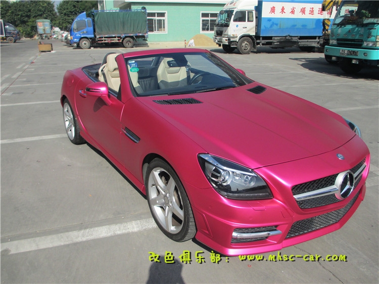 奔馳SLK改顏色 全車改色貼膜 深圳車衣裳膜幻色彩出品