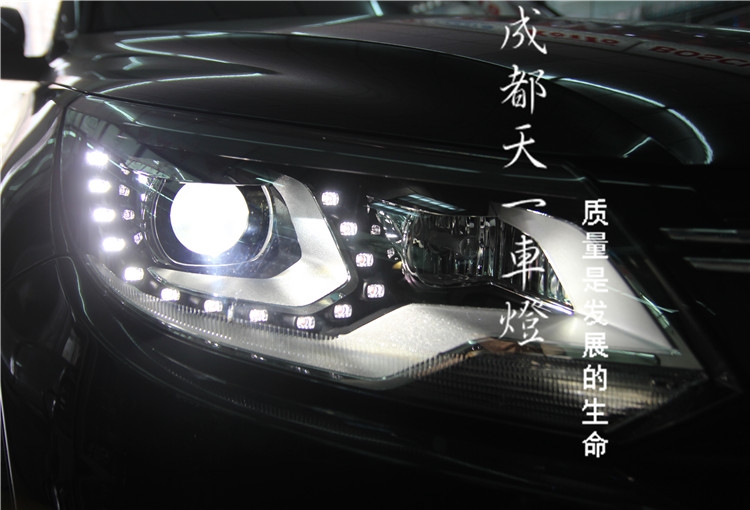 成都大眾-Tiguan途歡改燈|途歡大燈改裝升級雙光透鏡氙氣燈