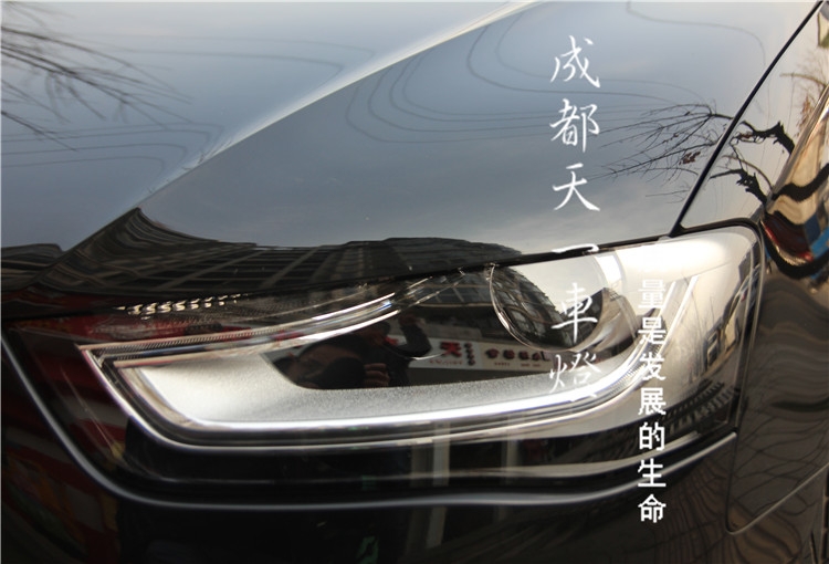 成都奧迪A4L改裝升級高配大燈LED日行燈總成（成都奧迪A4L低配改高配大燈）