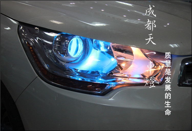 成都雪鐵龍C4l車燈改裝升級雙光透鏡歐司朗氙氣燈日行燈總成