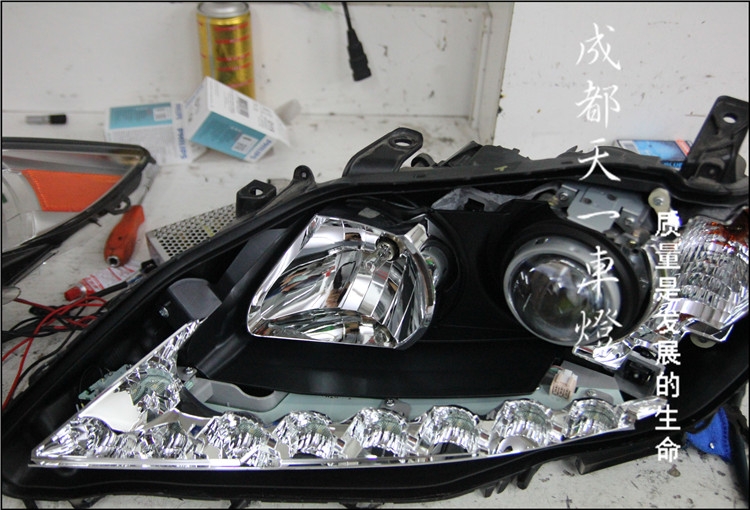 成都雷克薩斯ES250車燈改裝海拉雙光透鏡氙氣燈|成都凌志改車燈