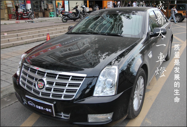 成都凱迪拉克SLS賽威車燈改裝升級雙光透鏡氙氣燈總成|成都賽威改燈