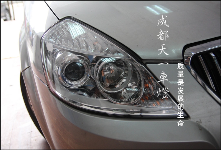 成都別克凱越改車燈 車燈改裝升級Q5海拉雙光透鏡氙氣燈總成|成都改車燈