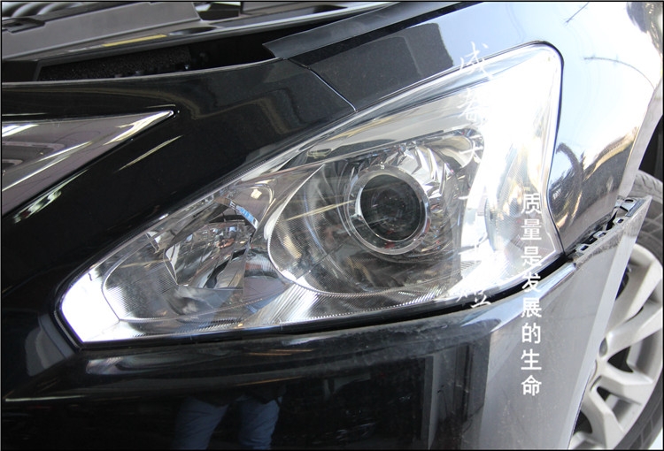 成都新天籟改車燈|天籟車燈改裝升級(jí)雙光透鏡氙氣燈總成|成都改車燈