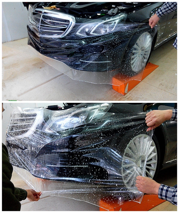 长沙汽车改装店/长沙漆面贴膜/奔驰E320L全车xpel漆面保护膜