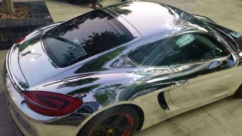 保時捷卡曼貼電鍍銀，走在路上真亮瞎你的雙眼