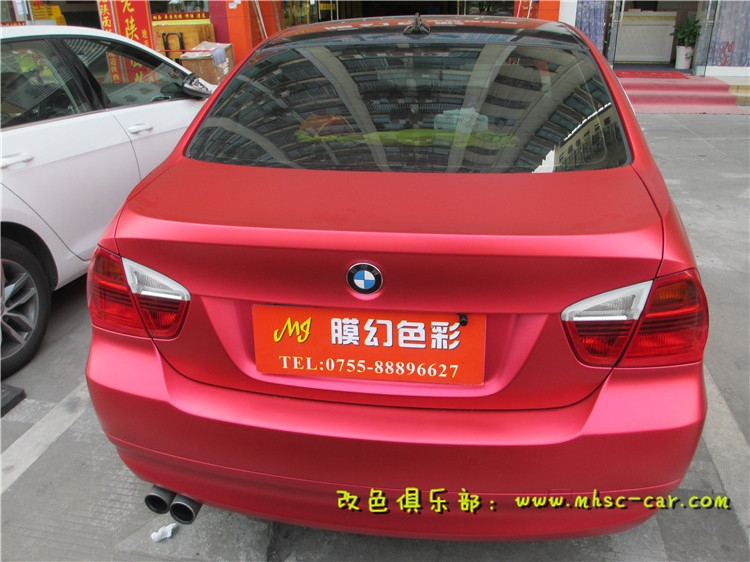 寶馬3系車身改顏色 全車改色貼膜 深圳實體店出品