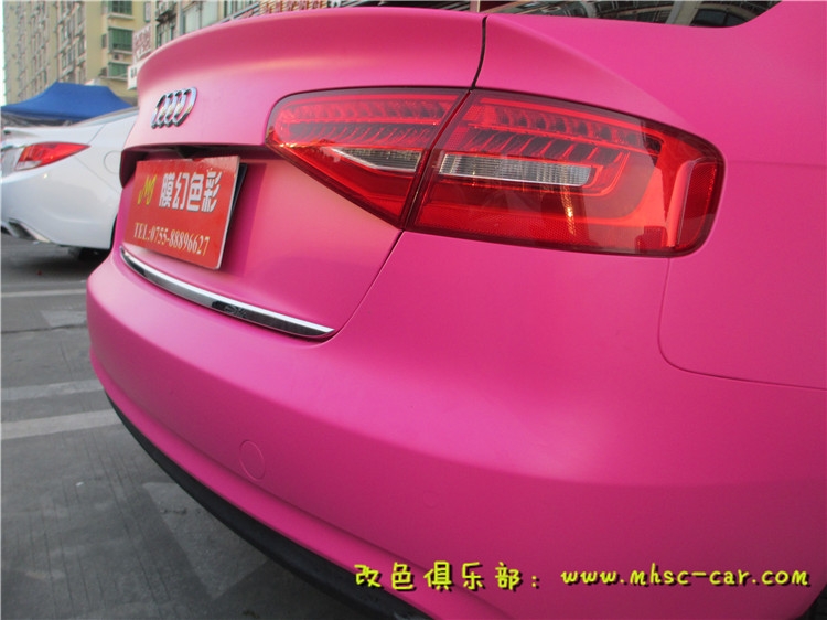 奧迪A4L全車改色貼膜 深圳汽車貼膜改顏色
