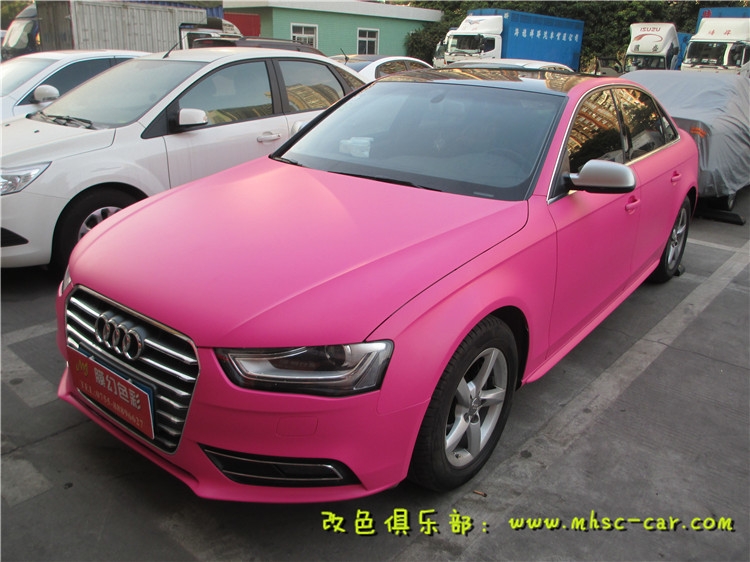 奧迪A4L全車改色貼膜 深圳汽車貼膜改顏色