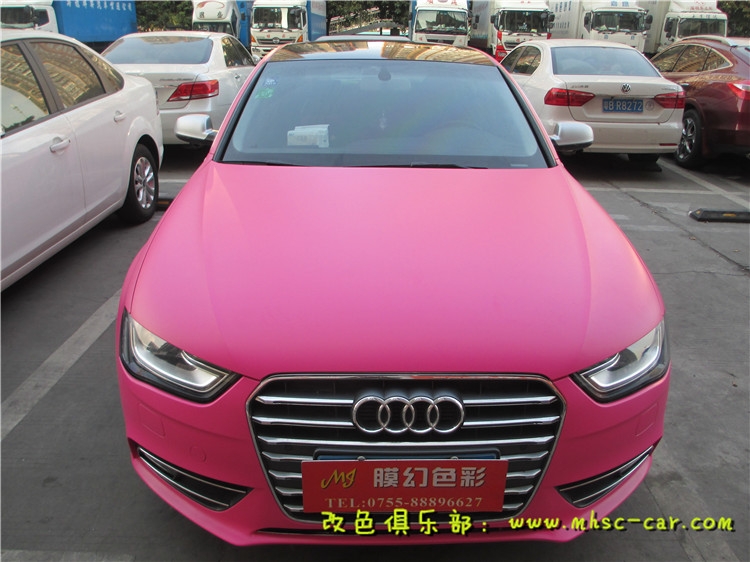 奧迪A4L全車改色貼膜 深圳汽車貼膜改顏色