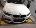 BMW3系更換M款套件這中尾段排氣碳纖尾嘴