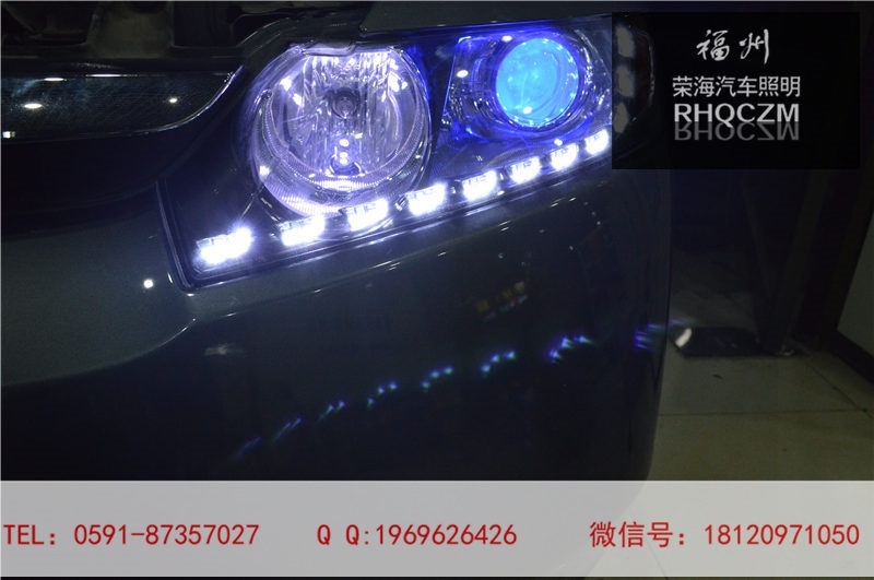福州改燈，思域汽車燈光升級(jí)，福州改大燈