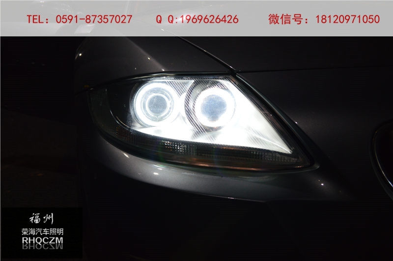 寶馬z4車燈改裝，福州改燈，天使眼，惡魔眼，海拉透鏡改裝