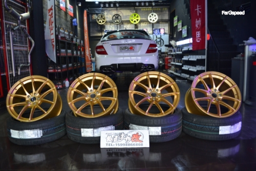 Benz W204升級 YCW輪轂+日東高性能輪胎