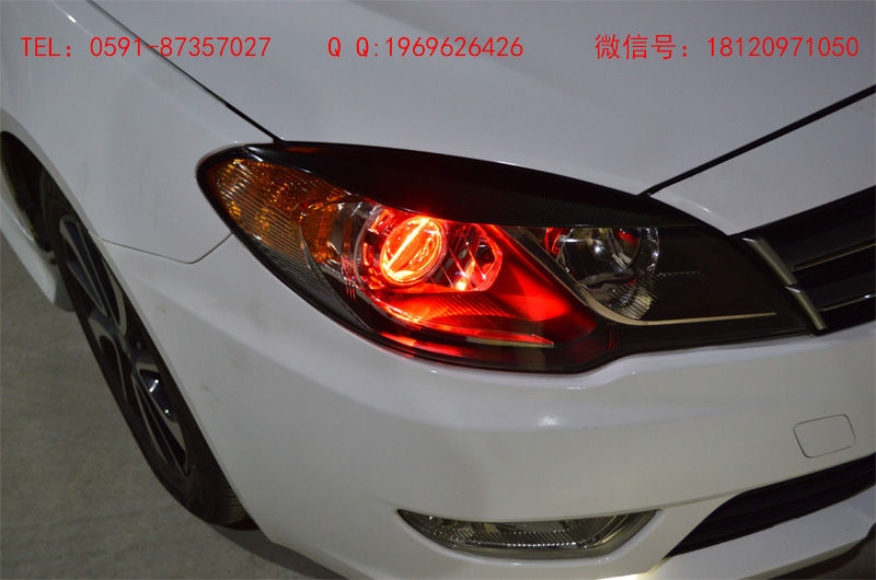 菱悅V5汽車燈光改裝，福州改燈，雙光透鏡改裝，福州榮海照明