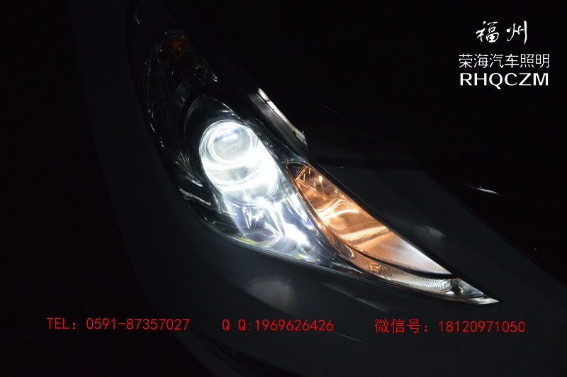 索八汽車燈光改裝，福州改透鏡，天使眼，惡魔眼福州改大燈，福州榮海照明