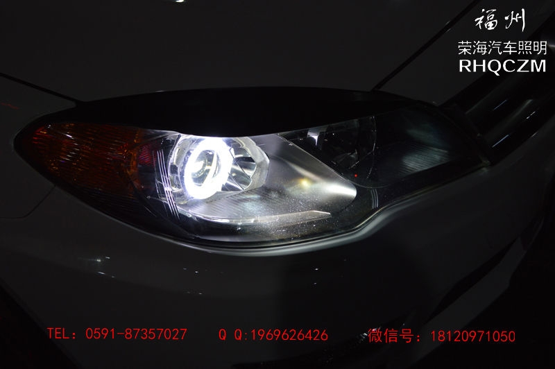 福州改燈。福州榮海照明汽車大燈升級(jí),透鏡改裝,東南V5車燈升級(jí)