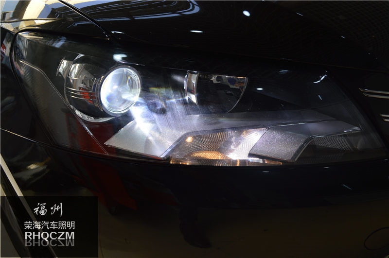 桑塔納車燈改裝，福州榮海照明，福州大燈總成改裝，天使眼