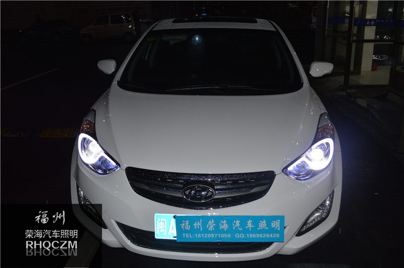 朗動汽車燈光改裝升級，福州雙光透鏡改裝，福州榮海照明專業(yè)車燈改裝技術