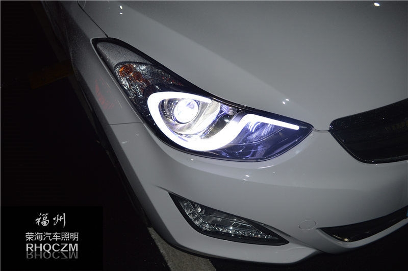 朗動汽車燈光改裝升級，福州雙光透鏡改裝，福州榮海照明專業(yè)車燈改裝技術