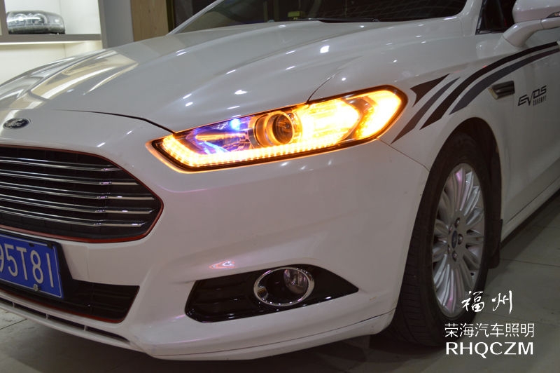 新蒙迪歐車燈升級，福州專業(yè)改燈，福州榮海照明，天使眼，惡魔眼改裝