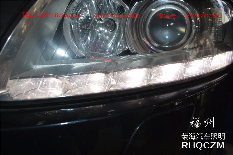 奧迪A6車燈改裝，福州改燈，雙光透鏡，氙氣燈改裝升級